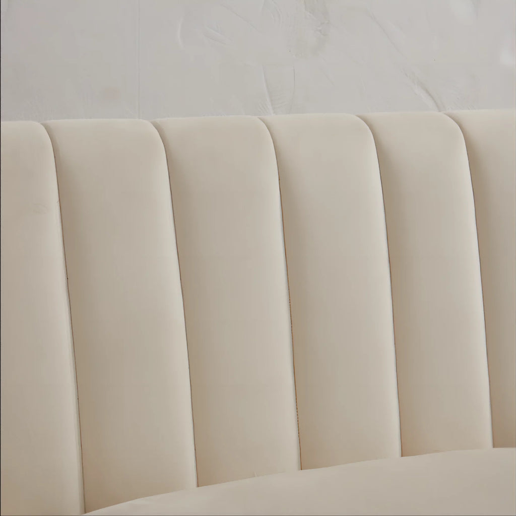 3 Seater Velvet Sofa with Removable Cushions H292808