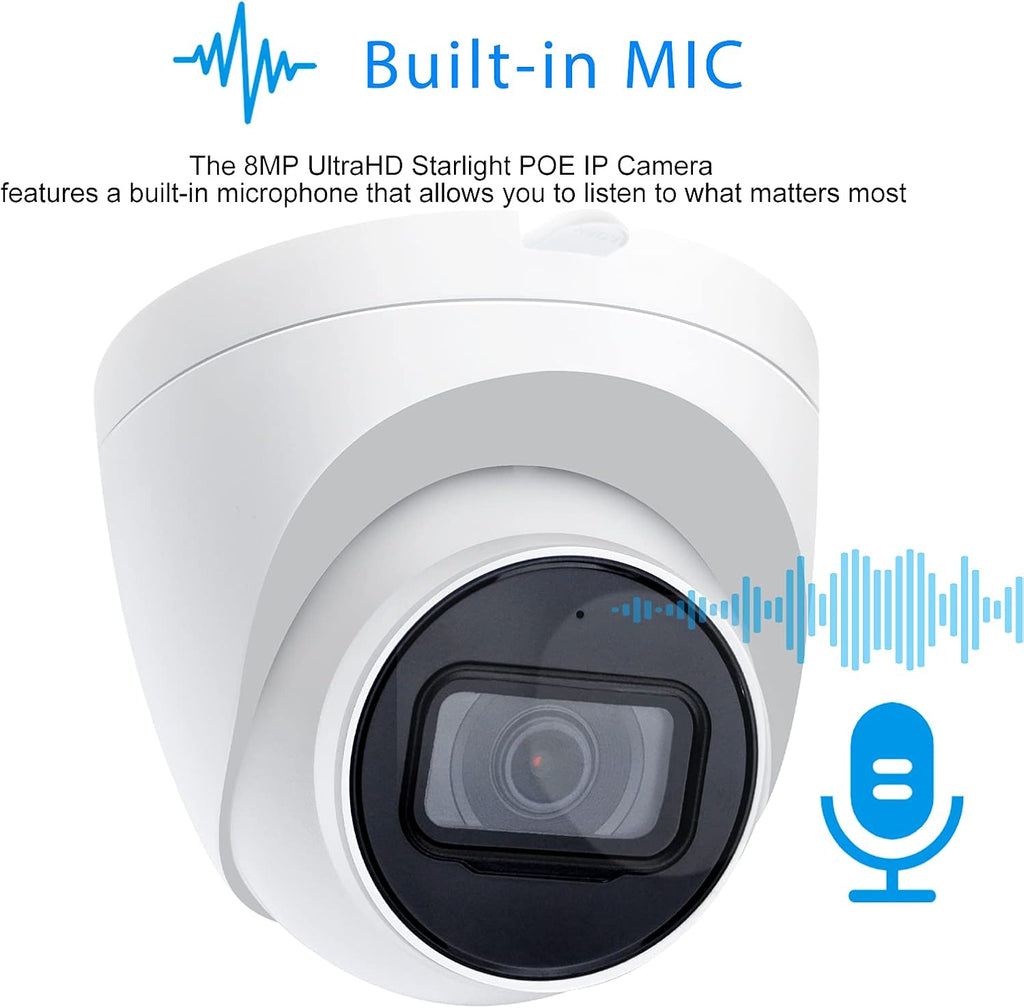 8MP Starlight IR Eyeball Network Camera A40975