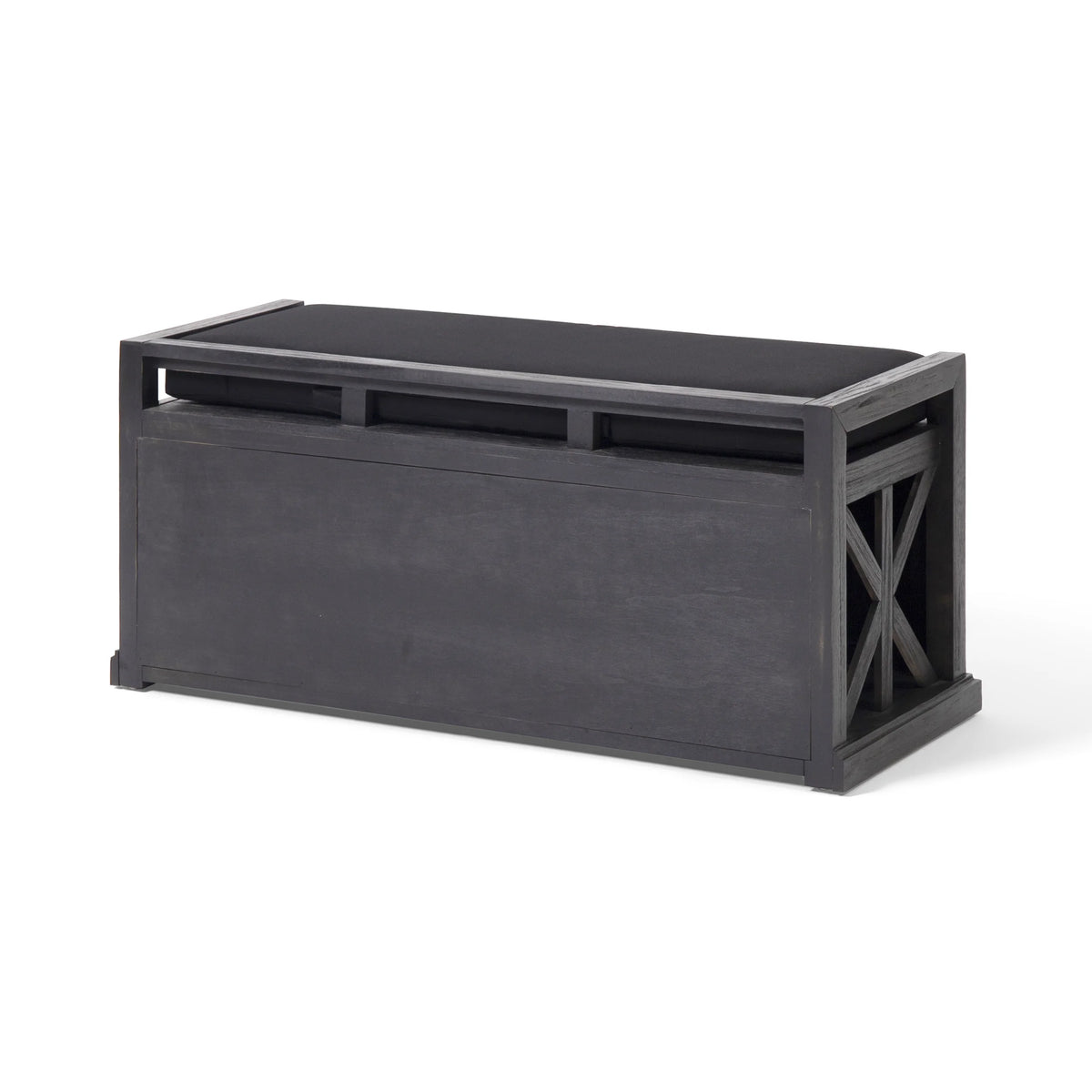 Acacia Wood Storage Bench with Cushion U503319