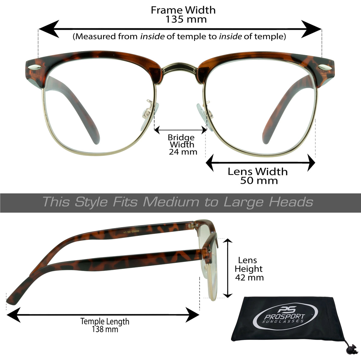 Horn Rimmed Reading Glasses 2 Pairs R5418