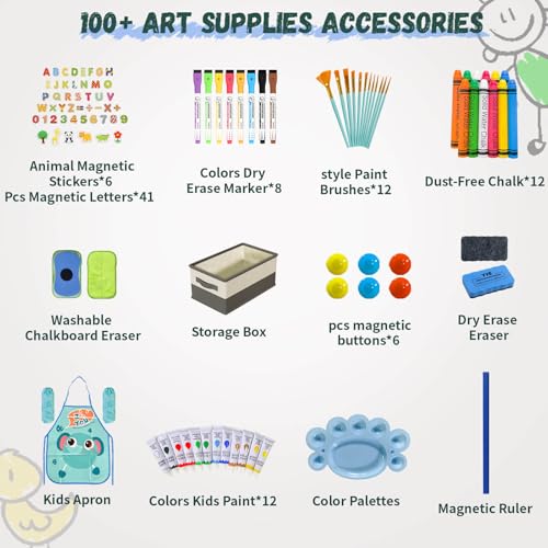 Adjustable Wooden Double Sided Magnetic Art Easel U8704