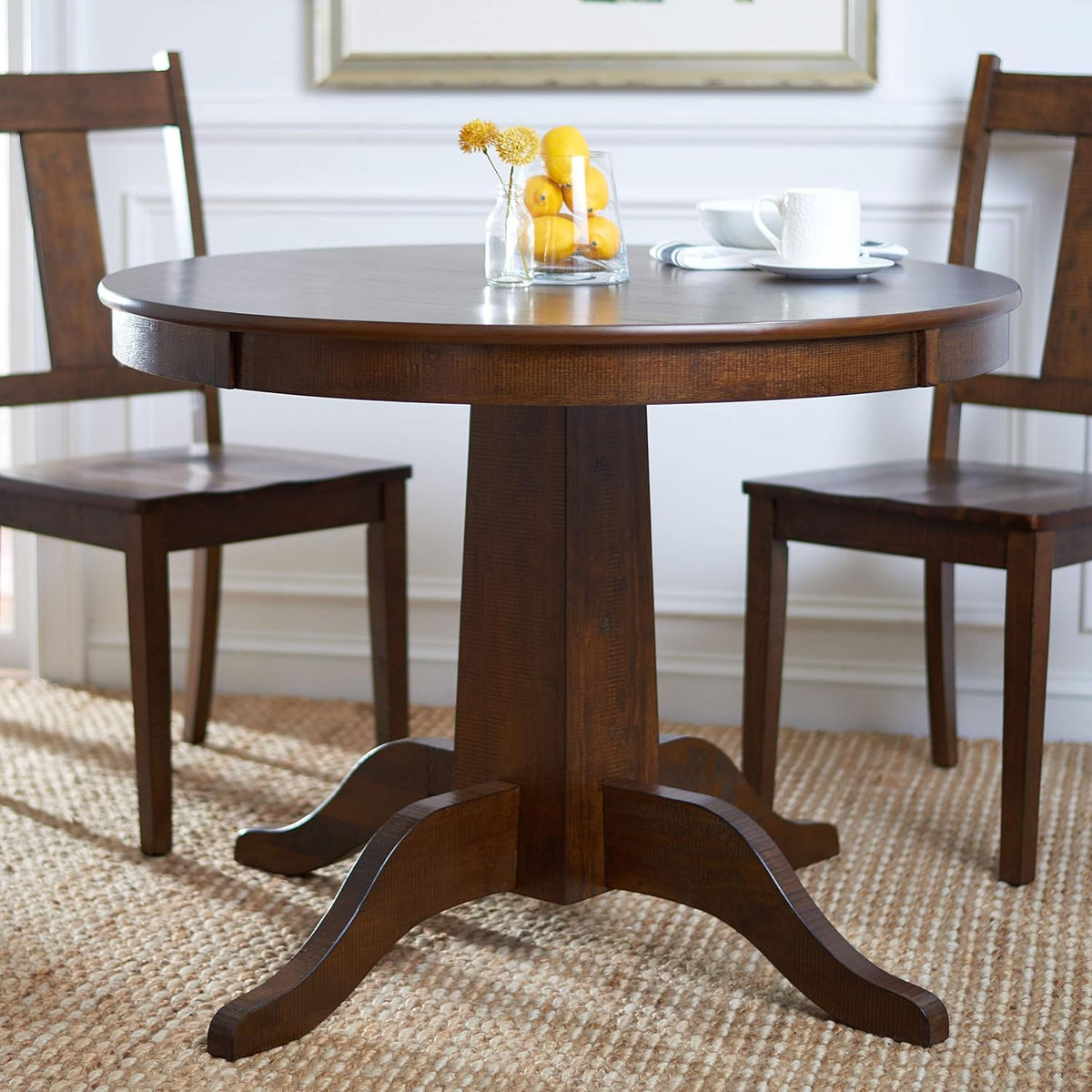 Rustic Café Brown Round Dining Table N203205