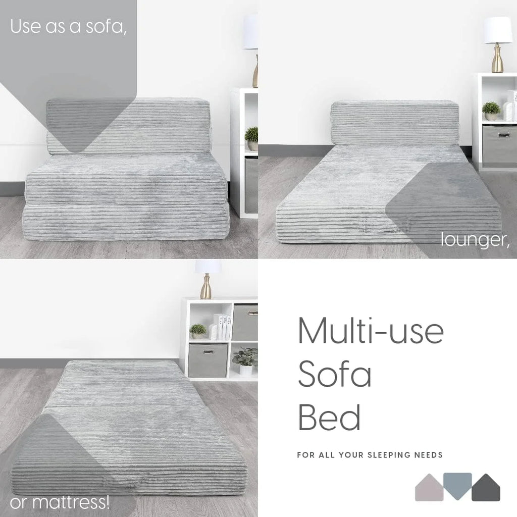 Tri Folding Memory Foam Sofa Mattress with Washable Cover, Twin Size A4750