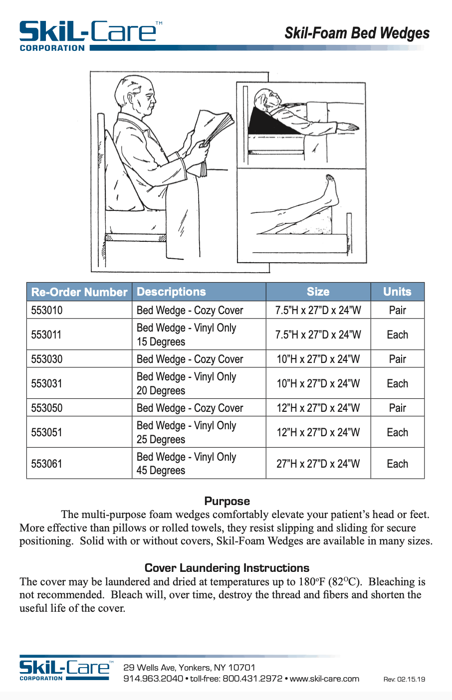45-Degree Bed Wedge with Vinyl Cover H3308