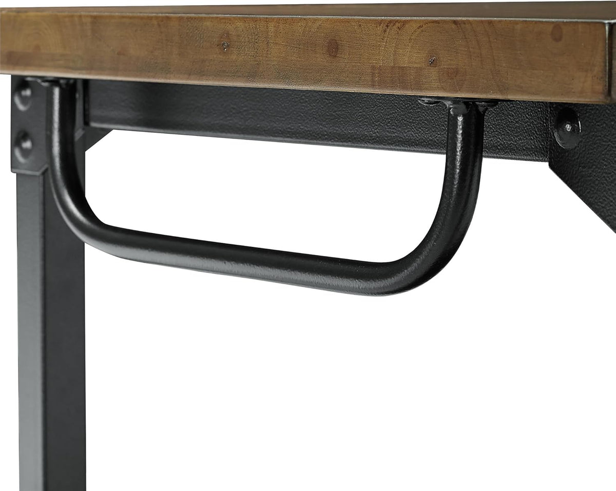 Multifunction Cart Rustic Antique Oak Black K1206
