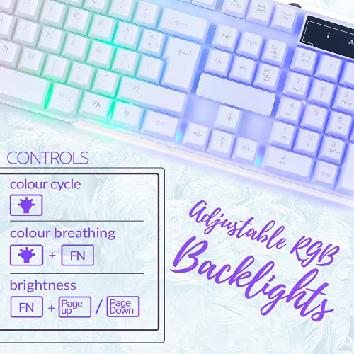 Wired LED RGB Backlight Gaming Keyboard and Mouse and Mouse pad and Gaming Headset 4 in 1 D777315
