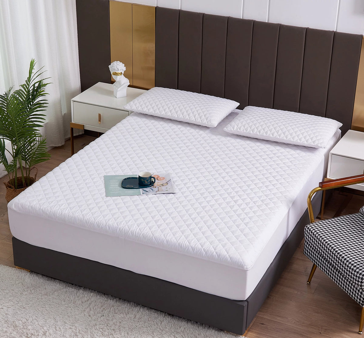 California King Waterproof Quilted Mattress Protector P69498