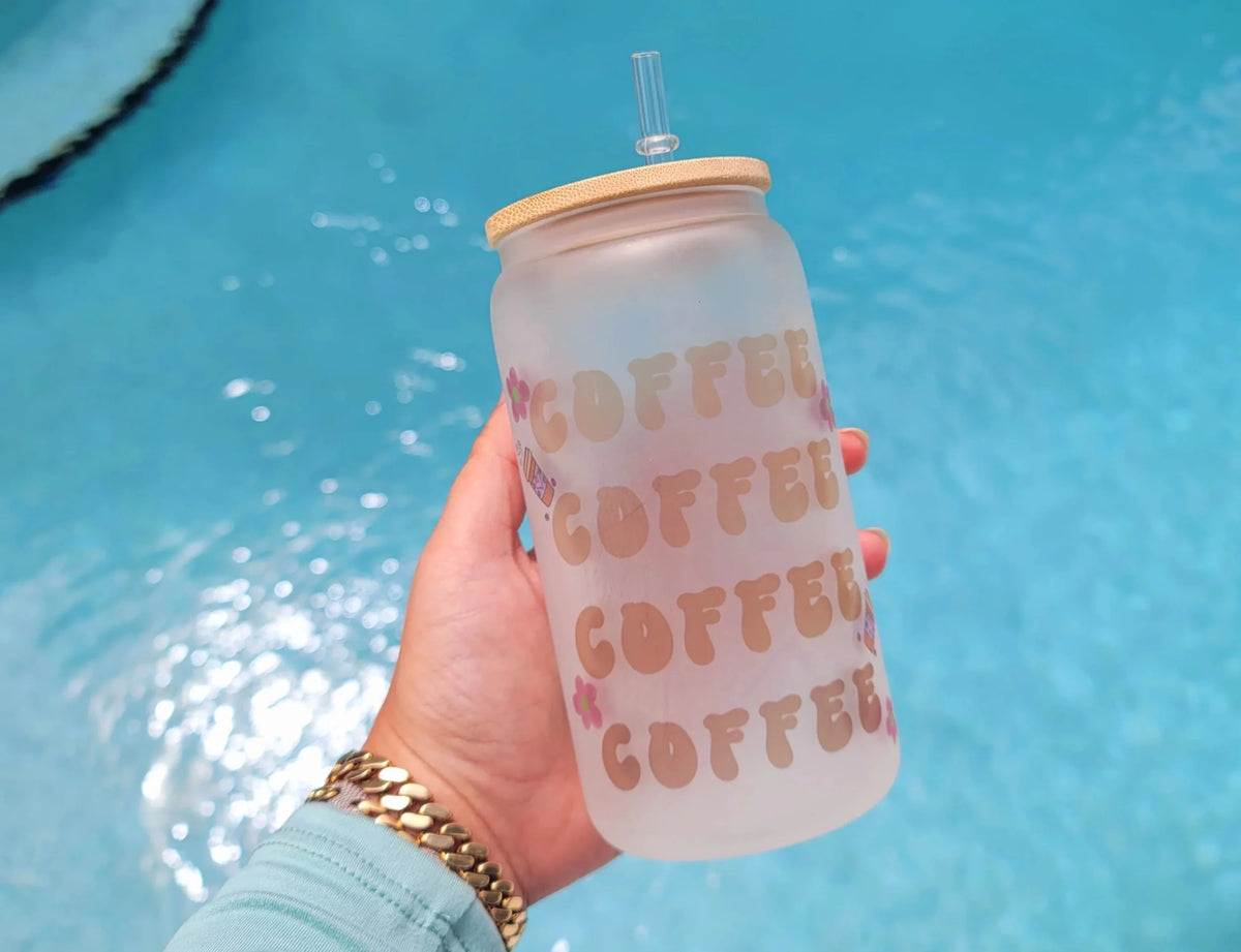 16 oz Coffee Beer Can Glass K137