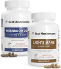 Vitamin D2 Zinc Chaga Reishi and Lion's Mane 120ct Bundle Vegan Gluten Free G44978
