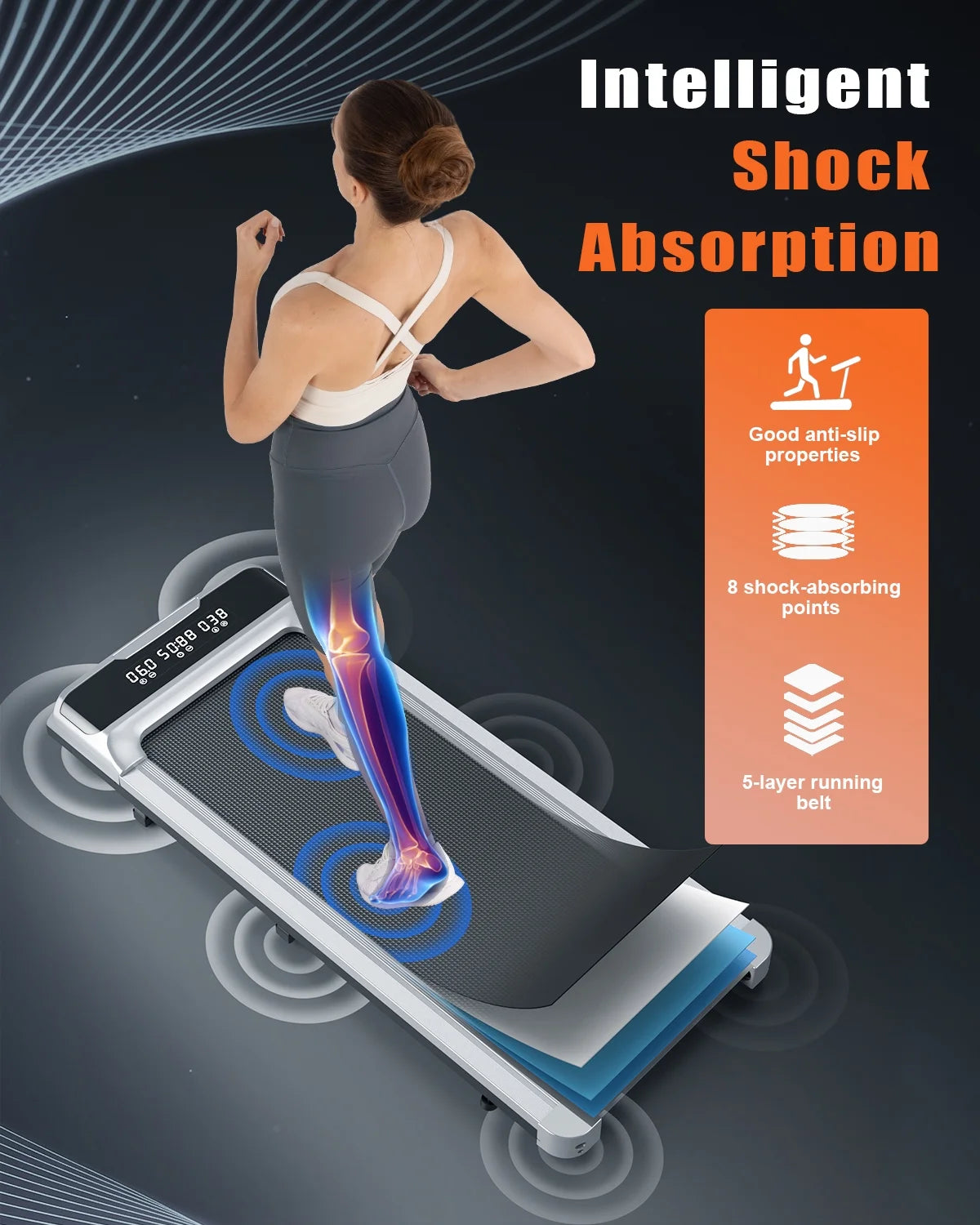 2.5HP Portable Under Desk Treadmill B370269