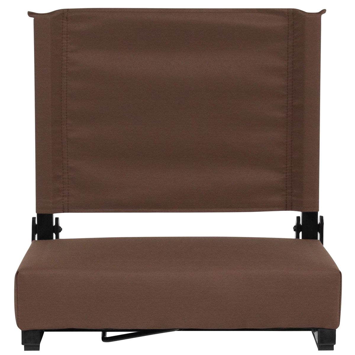 Set of 2 500 lb. Rated Lightweight Stadium Chair with Ultra-Padded Seat, Brown C491939