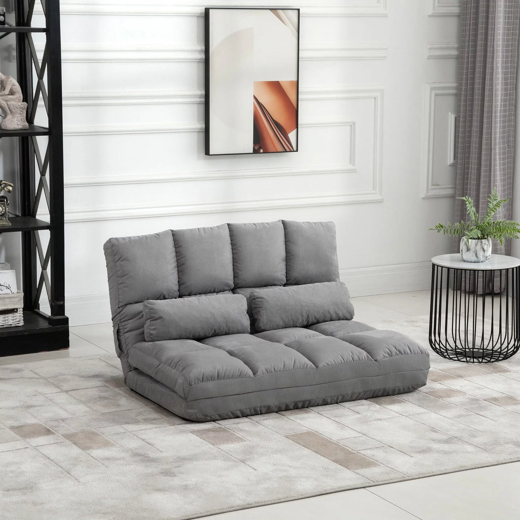 Convertible Floor Sofa with 7 Position Adjustable Backrest W528