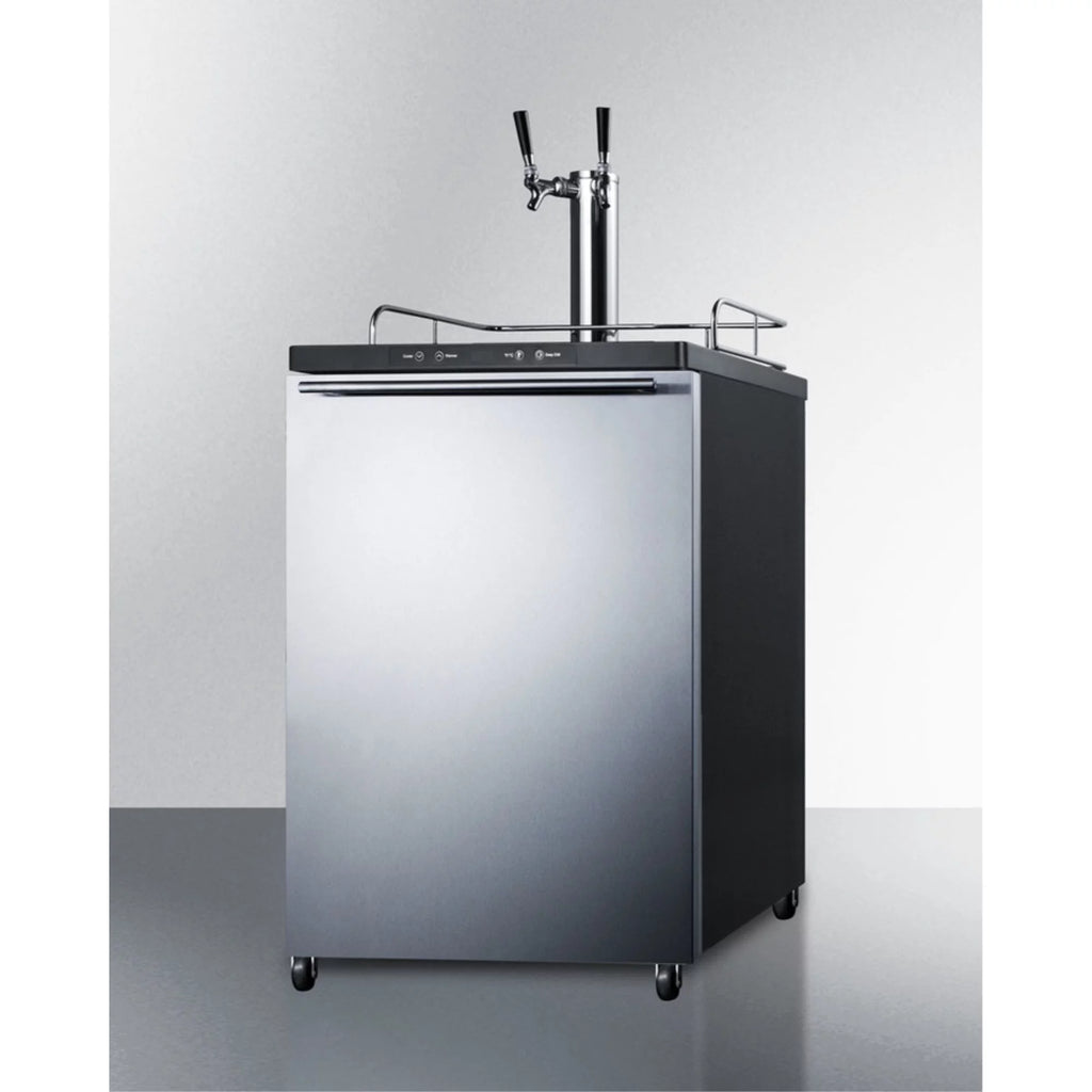 24 Built In Beer Dispenser with Twin Taps D387
