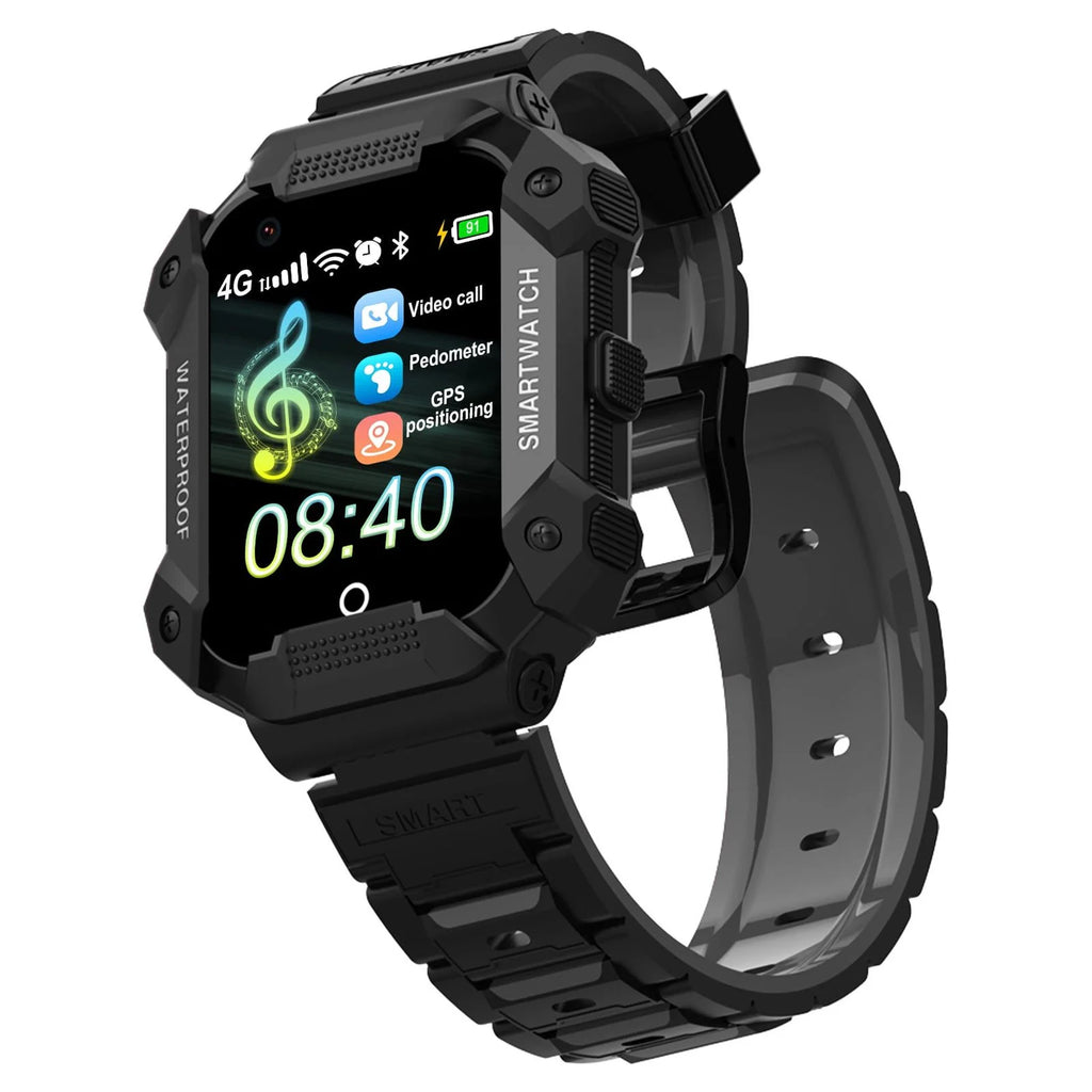 Black Kids Smart Watch with 4G SIM GPS Q56414