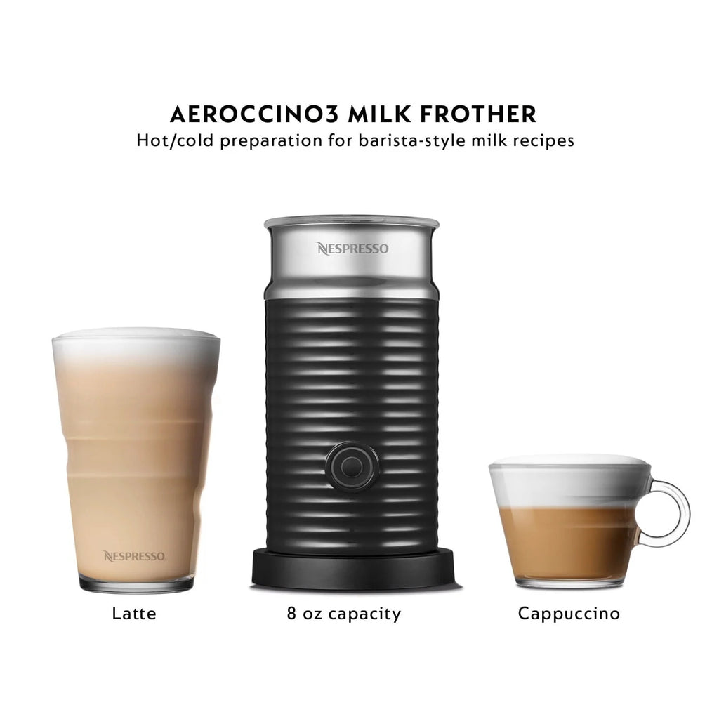 Light Gray Coffee and Espresso Maker with Black Milk Frother B919791