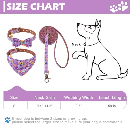 Blue Plaid Dog Collar and Leash Set D544