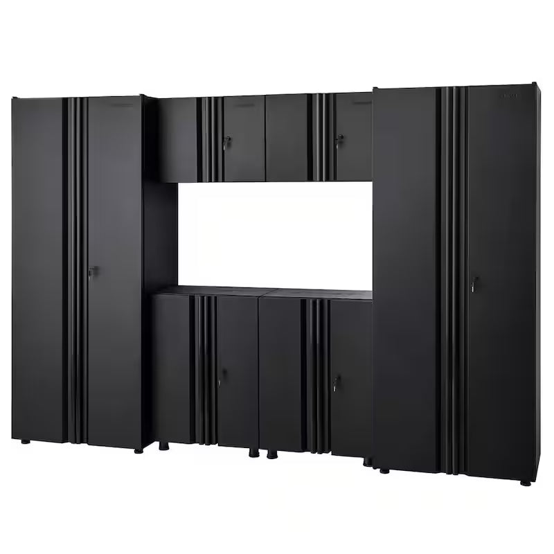 6-Piece Welded Steel Garage Storage System in Black A420723