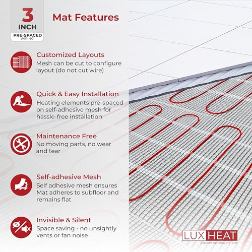 120v Electric Radiant Floor Heating System Mat Kit F246