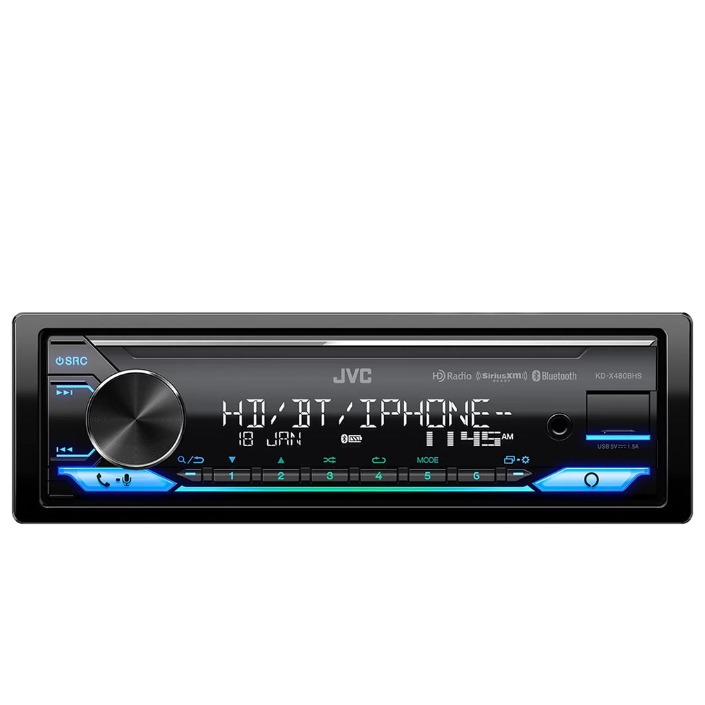 Single DIN Bluetooth USB AUX AM/FM Car Stereo Receiver with 6.5" Speakers T304768