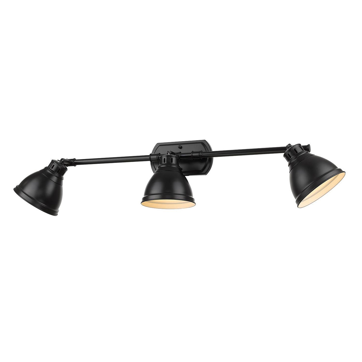3 Light Bath Vanity with Matte Black Shade R832