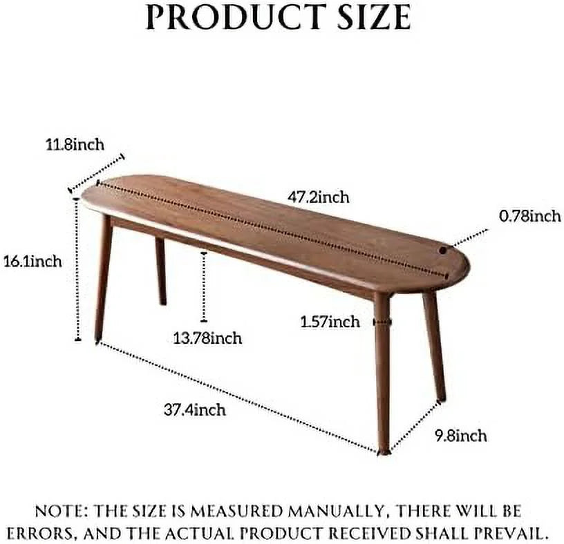 Solid Oak Wood Bench 47.24inch N47250