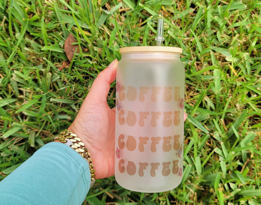 16 oz Coffee Beer Can Glass K137