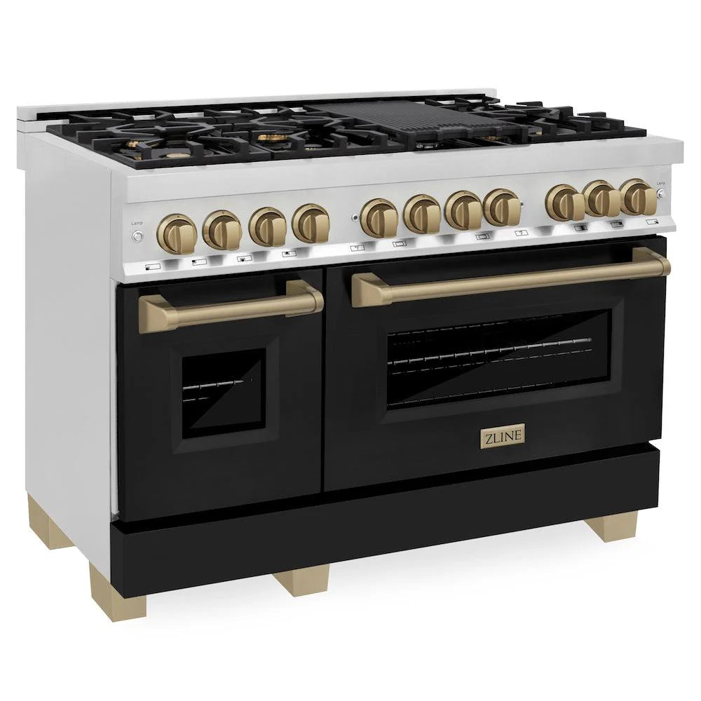48 6.0 cu. ft. Dual Fuel Range with Black Matte Door Z394