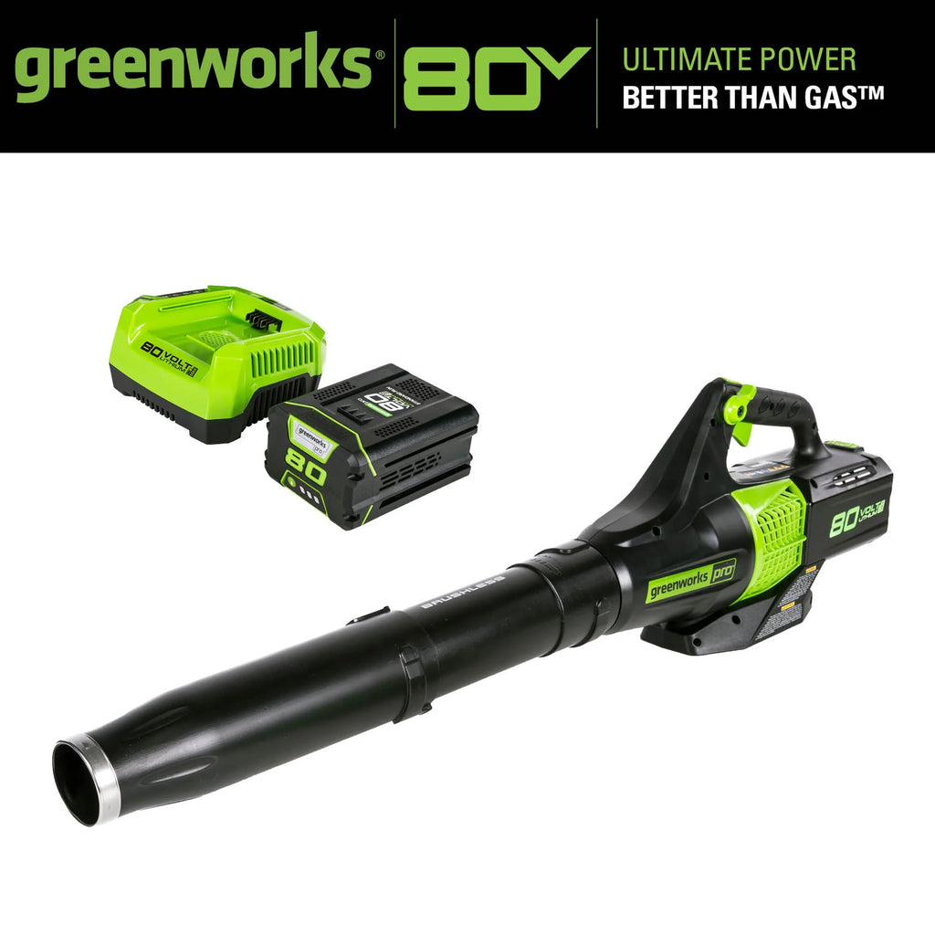 80V 580 Cfm 145 Mph Brushless Leaf Blower with 2.5 Ah Battery & Charger Z7069