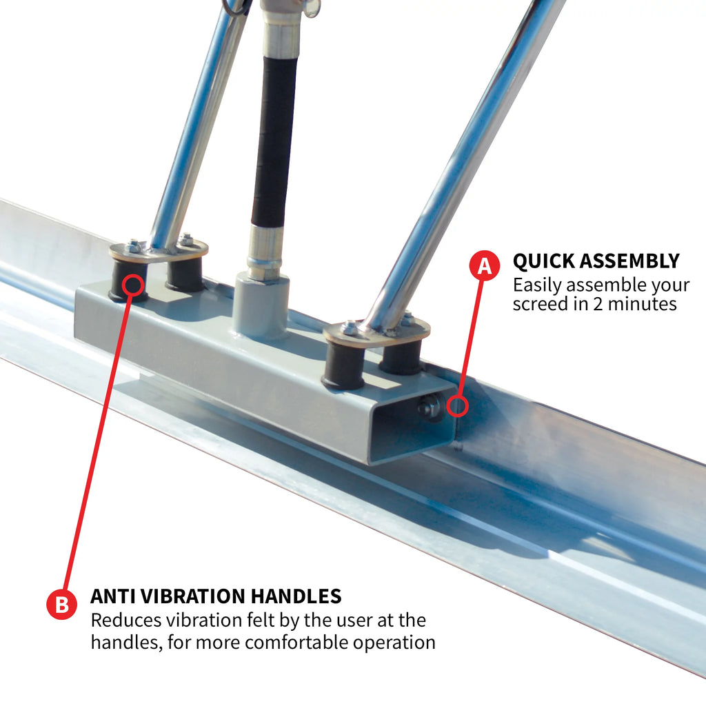 37.7cc Gas Concrete Power Screed with 8ft Aluminum Board A216