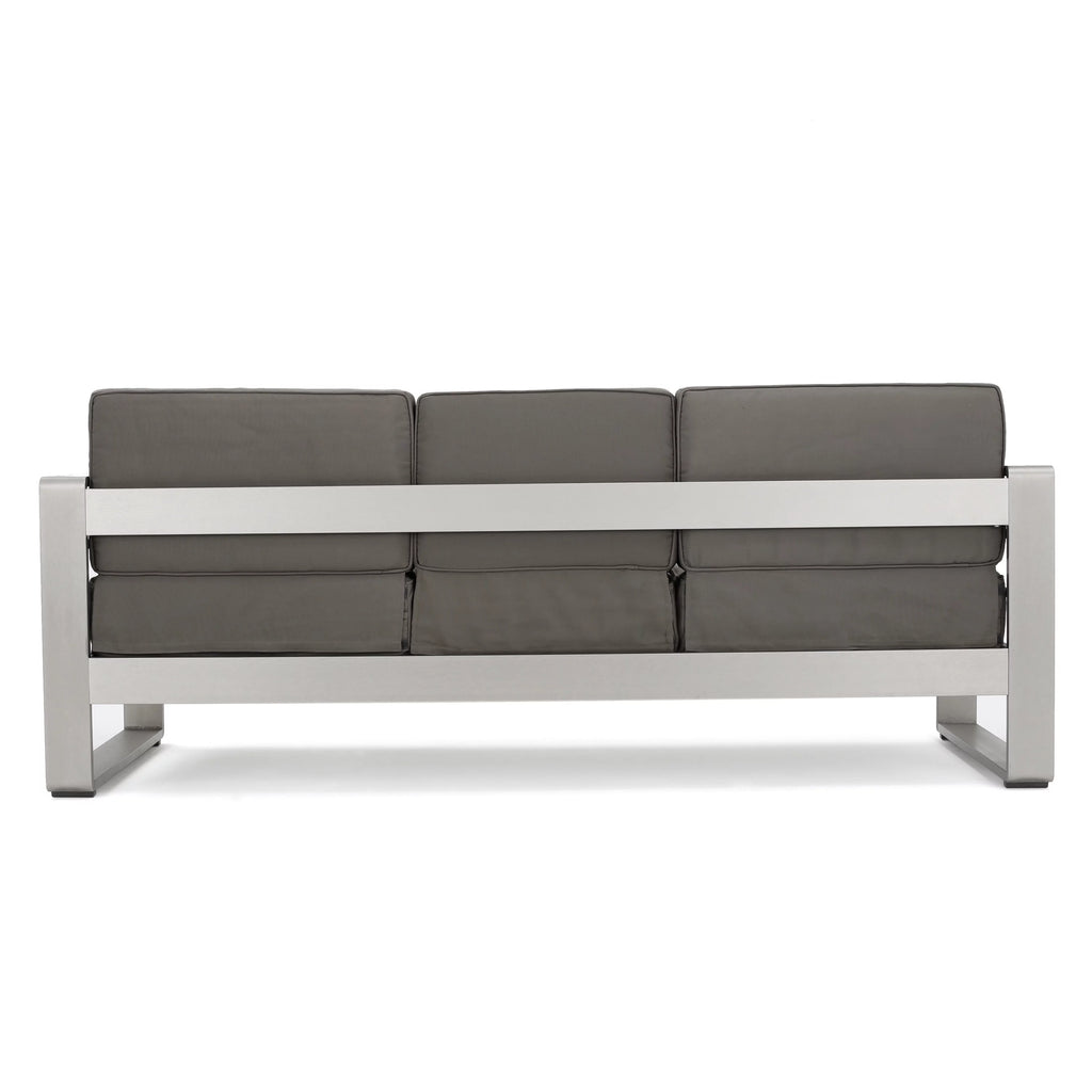 5 Seater Aluminum Sofa Chat Set with 2 Side Tables U703651