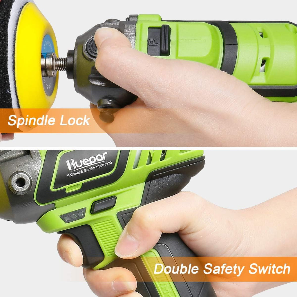 3-inch Cordless Variable Speed Polisher/Sander with 2 Li-ion Batteries Z529