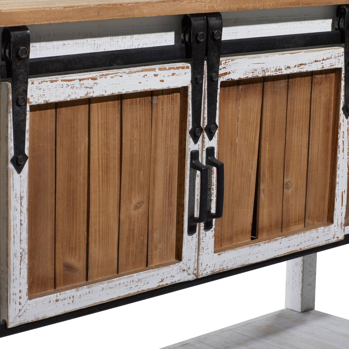 Wood and Metal Console Cabinet Y1364