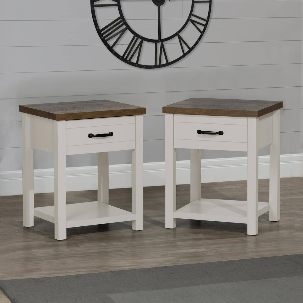 Gray Set of 2 Rectangular Nightstand U798