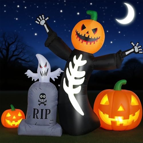 8FT Inflatable Halloween Decoration with Built-in LED Lights E29277