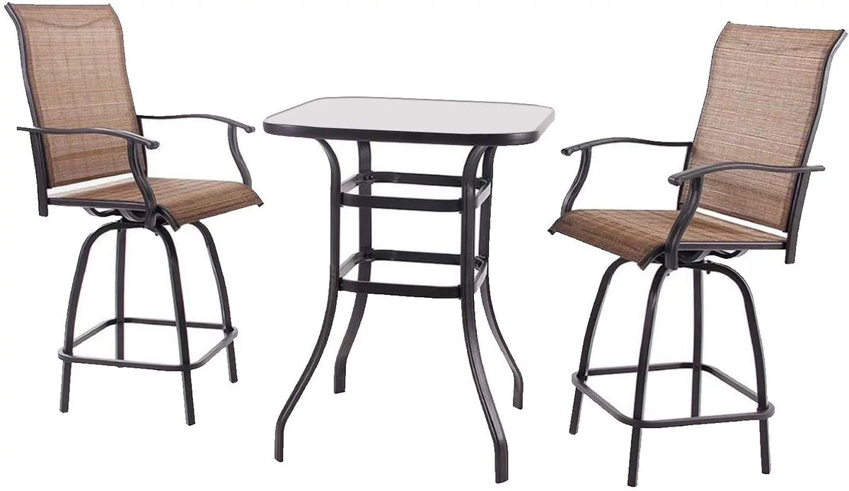 3 Piece Porch Furniture Set with Glass Table C53296