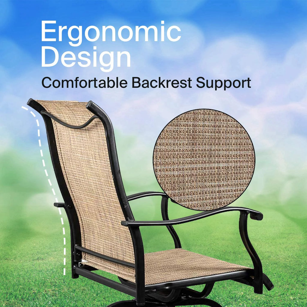 3 Piece Porch Furniture Set with Glass Table C53296