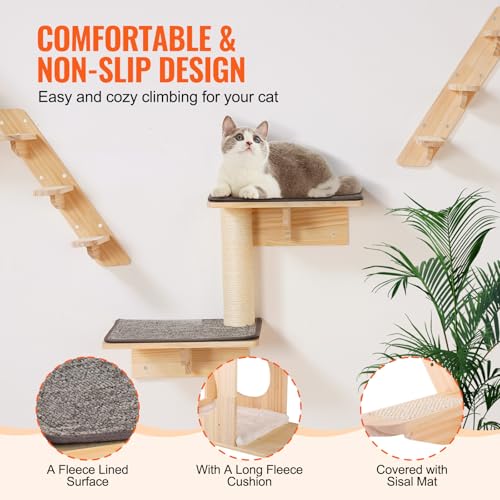 Wall Mounted Cat Shelves Set of 6 T968