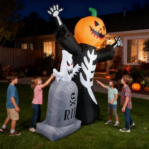 8FT Inflatable Halloween Decoration with Built-in LED Lights E29277