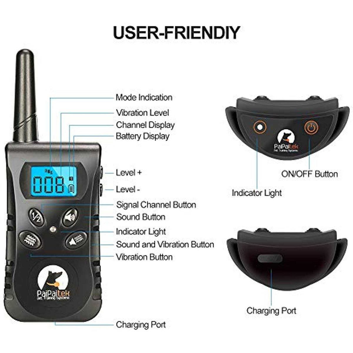 Dog Training Collar with Remote C748