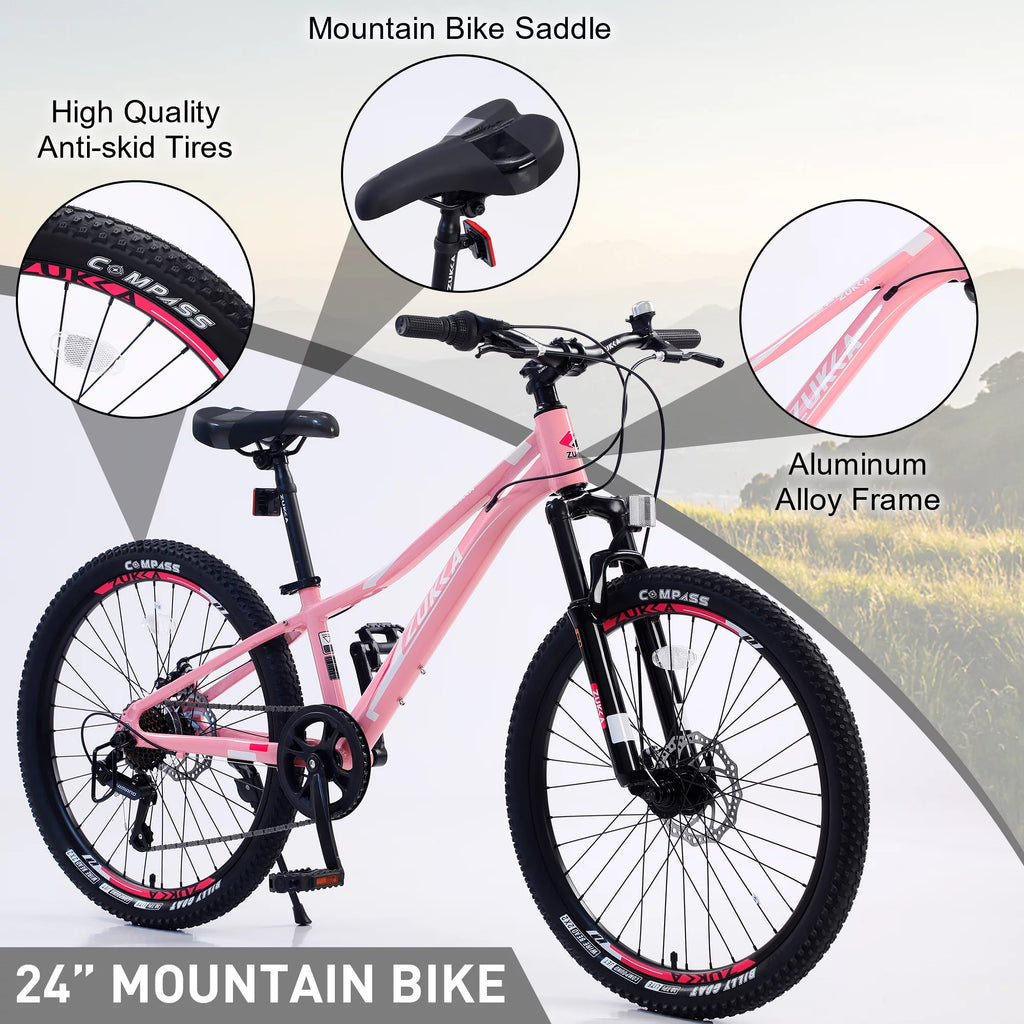 20 Carbon Steel 7-Speeds Kids Mountain Bike B261