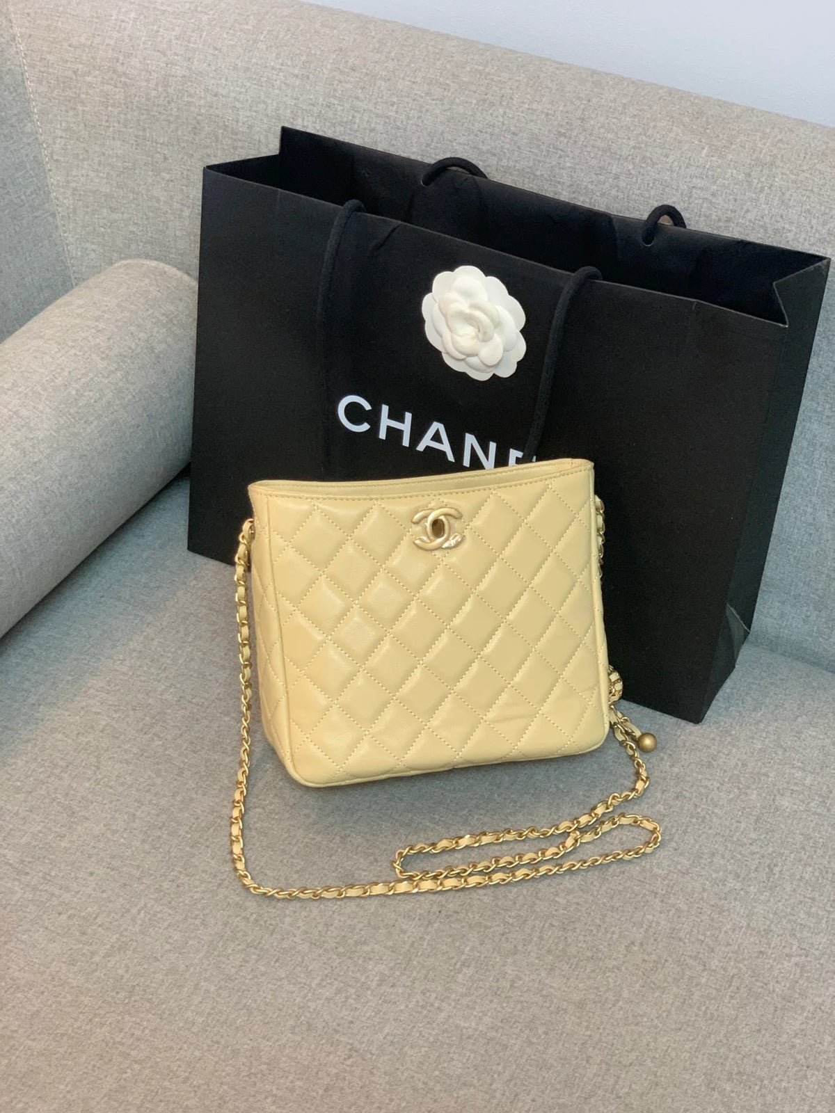 Beige Hobo Handbag S1044