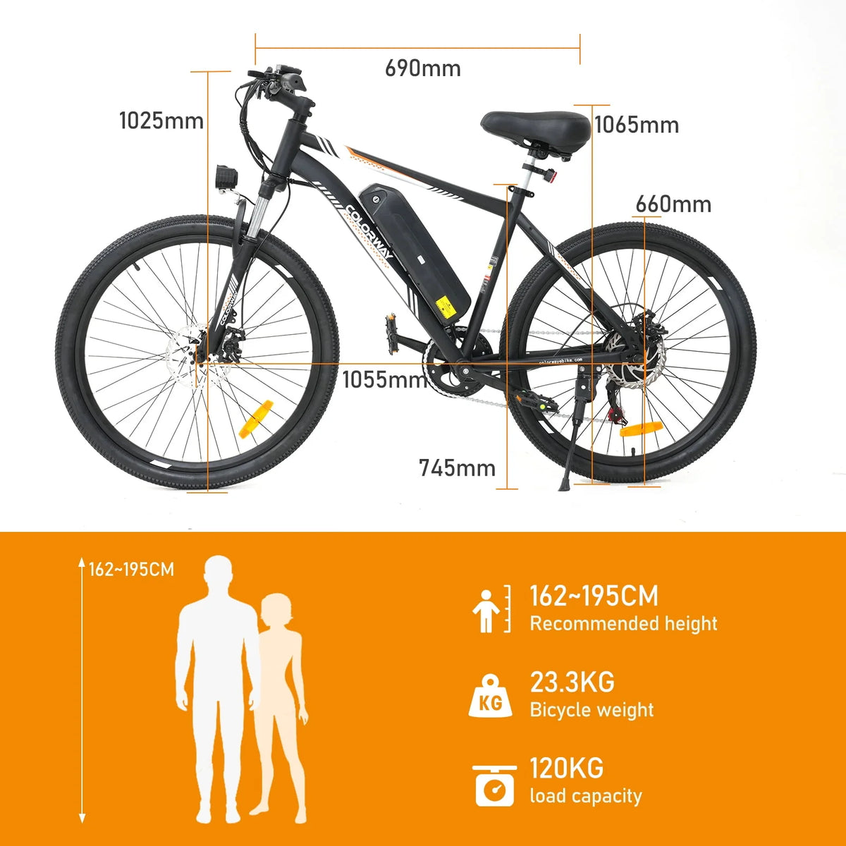 500W 36V 11.2AH Removable Battery Electric Bike V4575