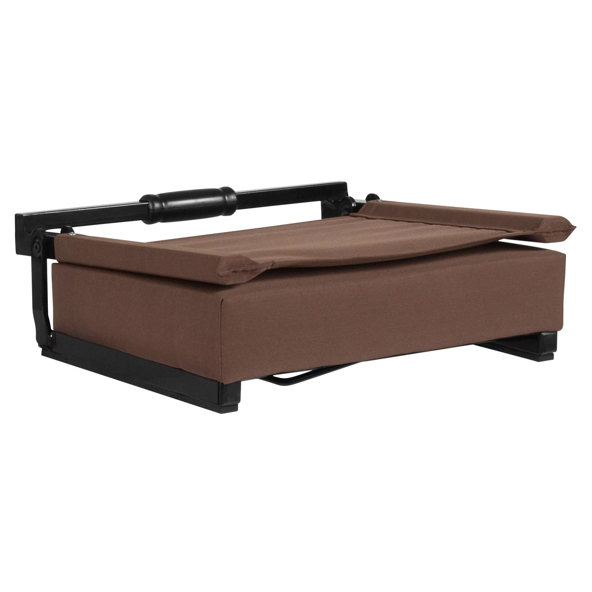 Set of 2 500 lb. Rated Lightweight Stadium Chair with Ultra-Padded Seat, Brown C491939