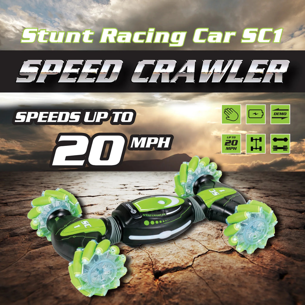Gesture Sensing RC Stunt Car 4WD 2.4GHz Remote Control Green G39258