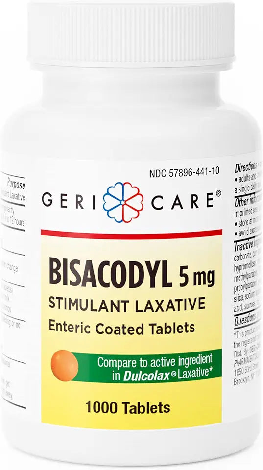 5 mg Coated Tablet Laxative 1000 Count D6691