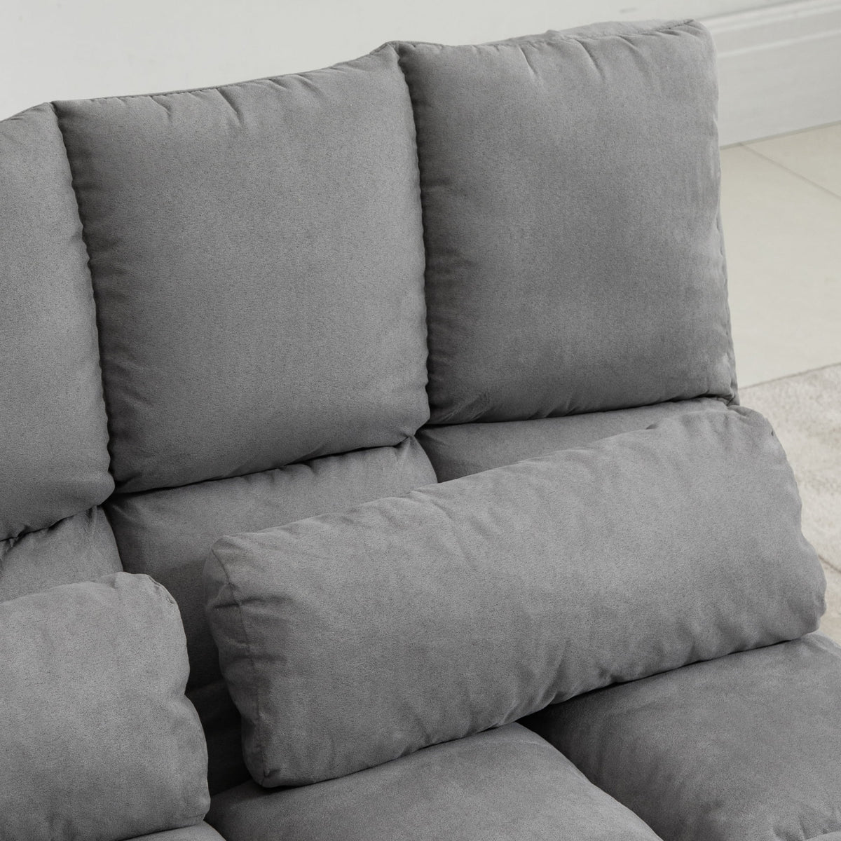 Convertible Floor Sofa with 7 Position Adjustable Backrest W528