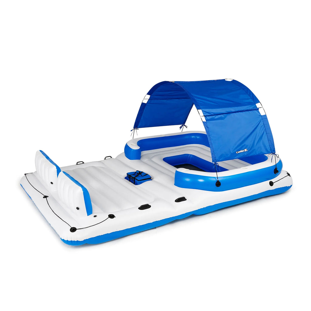 Inflatable Island Raft & 4 Person Lounger W942