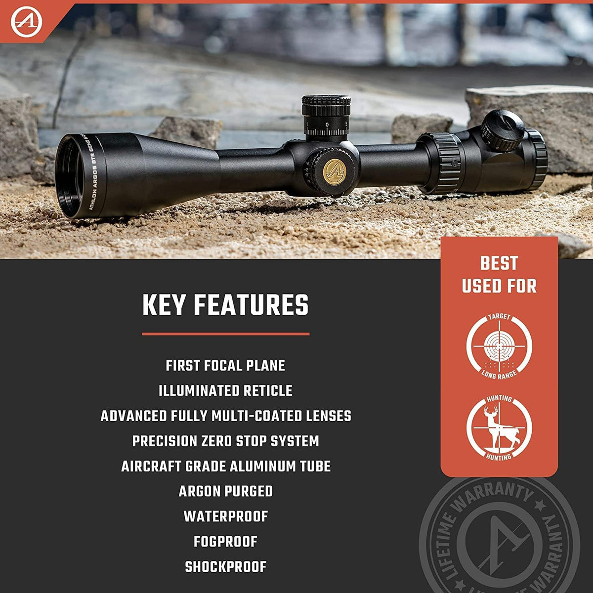 6-24X50 First Focal Plane Riflescope with Sunshade and Rings Z273