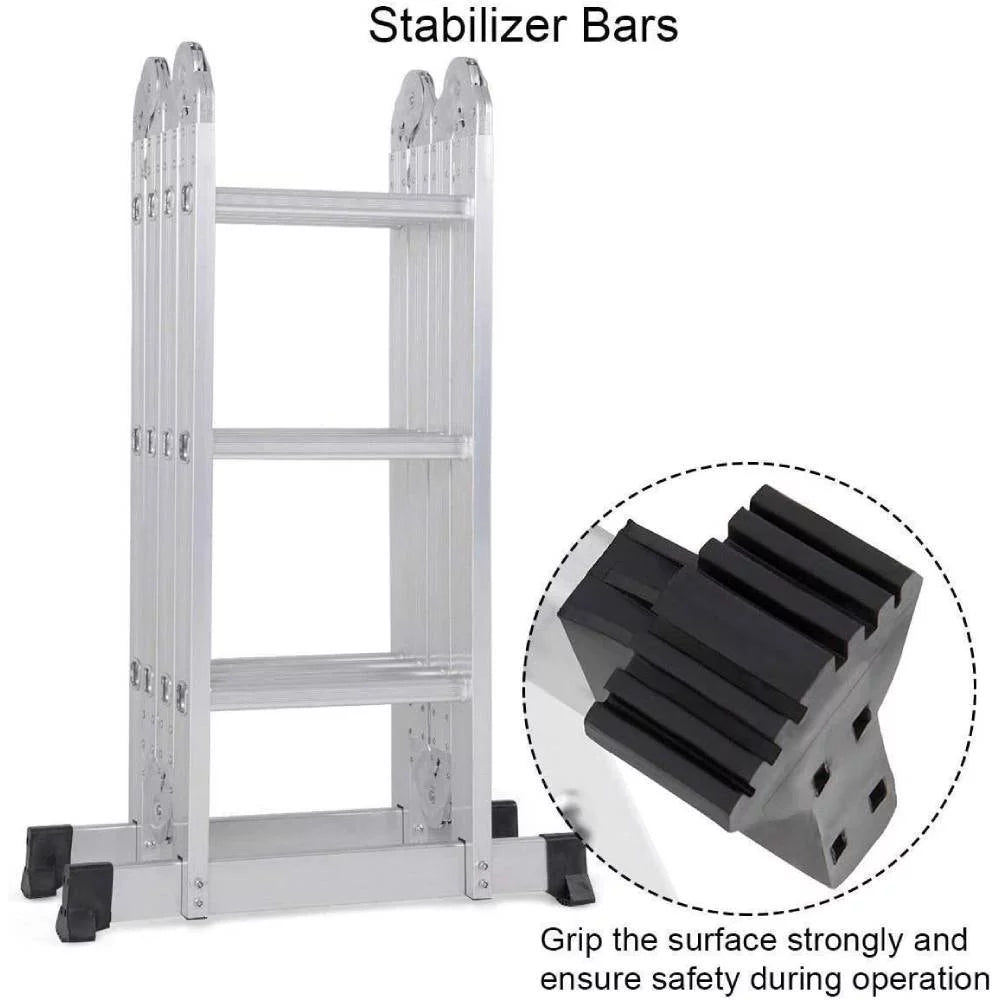 12.5ft 7 in 1 Folding Aluminium Scaffold Ladder A695