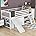 White Wood Twin Loft Bed with Storage Drawers Q5762